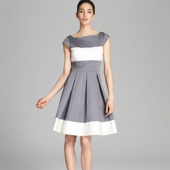 Kate Spade New York Designer's Women's Adette Colorblock Fit Flare Dress 8 - Picture 1 of 7